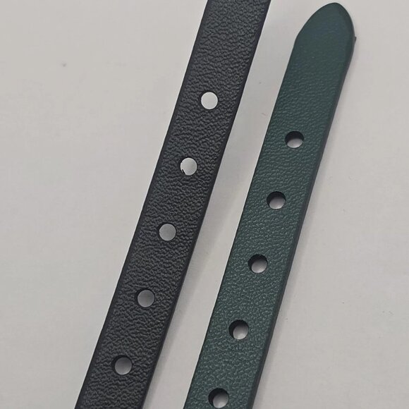 Valentino V Logo Signature Leather Bracelet in Black or Green - Picture 7 of 16